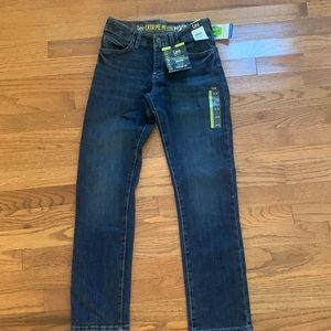 Lee extreme motion mvp dark indigo jeans 14r straight fit kids
